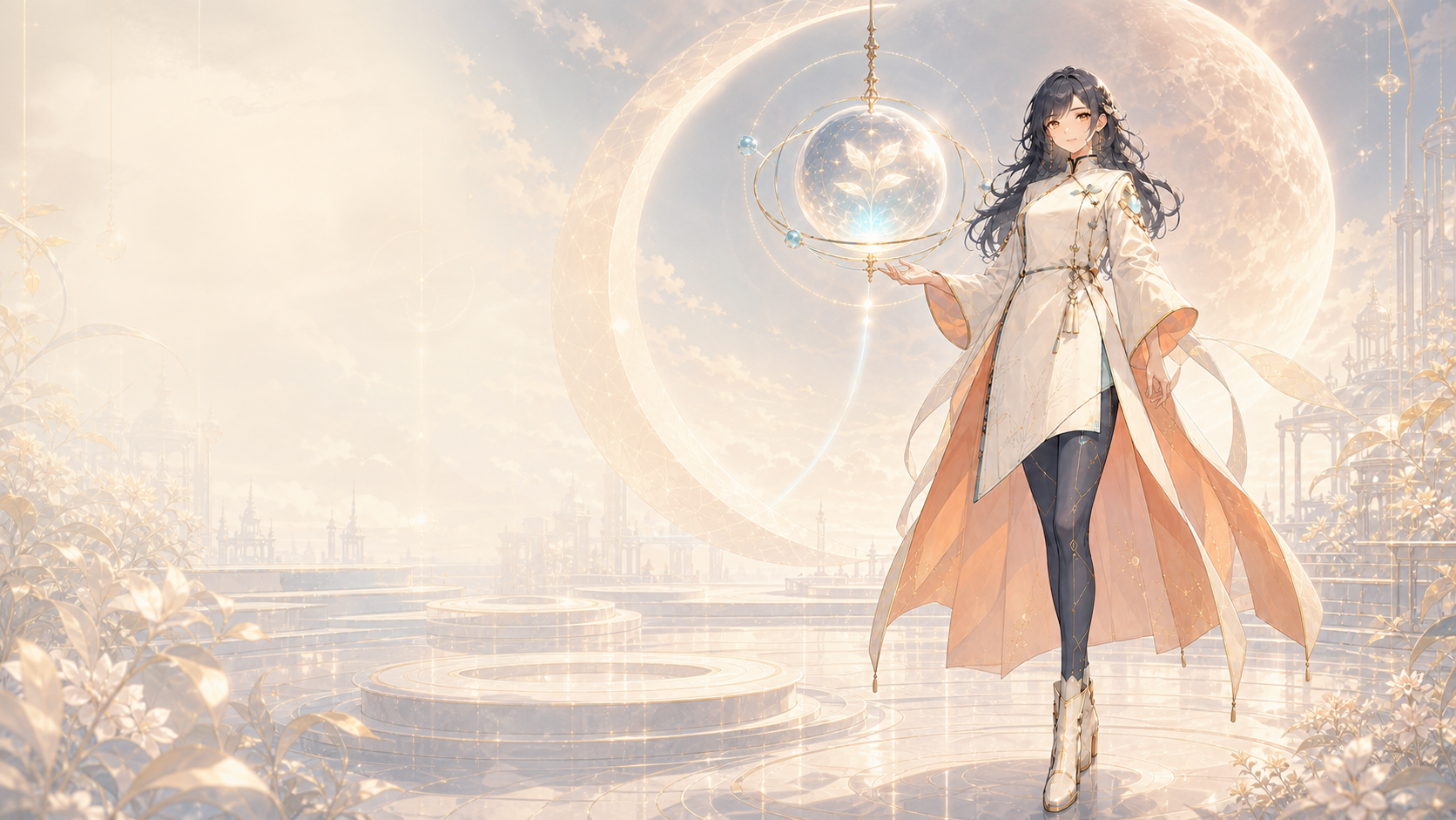 月光庭院中的 Miyunel 女性角色